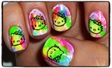 Hello Kitty Neon Nails