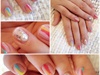 spring nail art, clear &amp; pastel-Japan