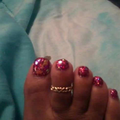 Glitters toes