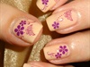 Purple Floral Butterfly Water Decals 