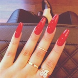 Nice long red nails 