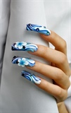 Long blue nails 