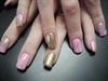 Baby Pink and Gold nail art