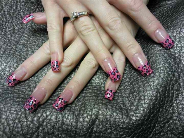 pink glitter, leopard print