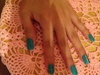 Did My Own Nails ! Blue Aqua ! 😊