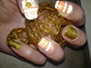 Golden touch nail art