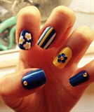 Blue Yellow And White