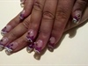 Purple &amp; White Nails