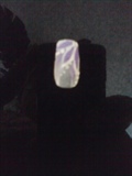 Purple Flower nail art design