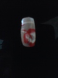 Red and white hawaiin flower nail design