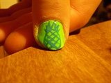 green and blue pineapple