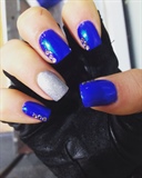 Blue And Silver Nails