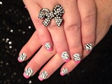 Zebra with Cupcake Pink Tips
