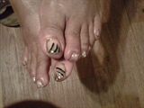Black and Silver Toes