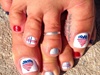 Red, White and Blue Pedicure