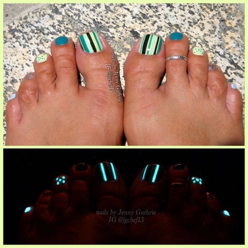 glow in the dark toenails