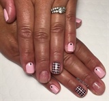 Pink &amp; Black Houndstooth And Glitter 