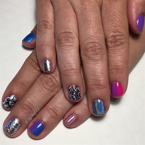 Brights To End Summer Gel Manicure
