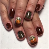 Pumpkins &amp; Glitter For This Fall Mani