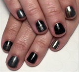 Black, Metallic &amp; Chrome NYE Manicure