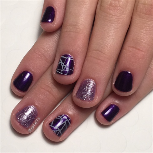 Purple &amp; Amethyst Glitter Manicure