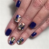 Blue Abstract Manicure