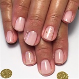 Pink With Gold Flakes 