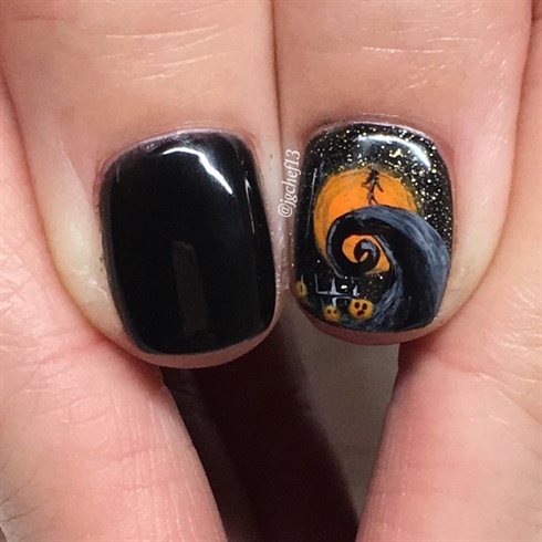 Nightmare Before Christmas Manicure Pt2