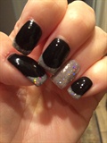 Black With Silver Glitter