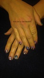 Gel Nails With Foiled Top 