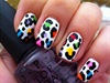 Rainbow Leopard Print Nails
