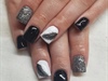 Black and silver acrylic overlay
