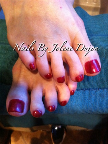Pedicured Shellac Toes