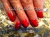 Red Acrylic w/ Shellac Nails