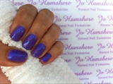 Lilac Nails With Glitter Additives