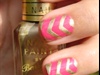 Pink-gold Chevron nails