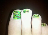 Green Camo toenails 