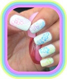 Pastel bubble nail art