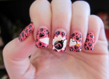 F-Bomb Nails with Cheetah Print Accents