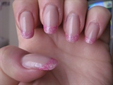 Cover Pink &amp; Soft Pink Glitter Tips