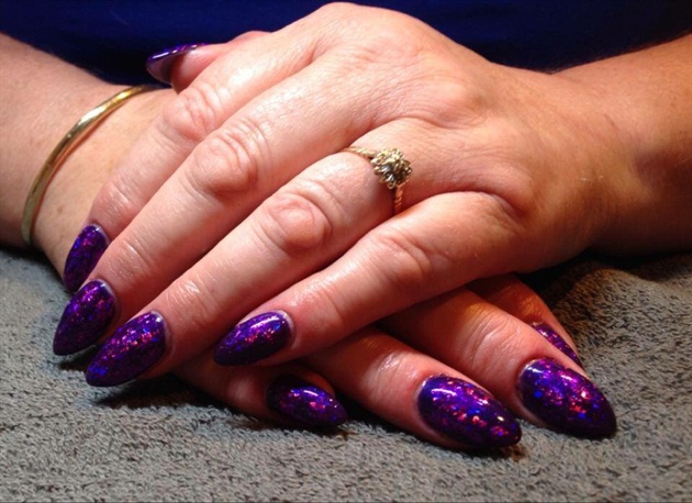 Purple Acrylics Nails