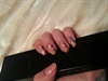 Leopard theme french manicure