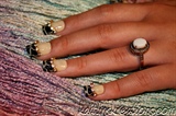 Bling Crackle Tipped Artificial Nail Art