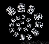 Zebra Stripe Toenail Art