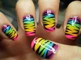 Rainbow Zebra Print