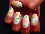 Floral Watercolor Nails