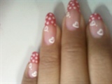 hearty nail art for valentine day