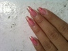 pink red n silver nail art