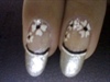 silver n black nail design