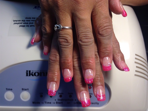 Pink Color French Tip